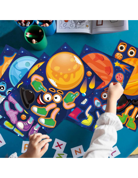 27 Hojas de Stickers Espaciales DUJAA para Niños - Sistema Solar