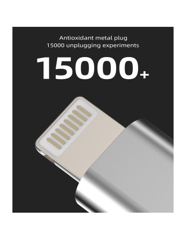 Adaptador USB C a Lightning HOYULLI 3 paquetes MFi