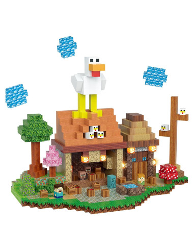 Juego de Bloques Magnéticos Iluminados AIDYVOI 120 PCS 3+