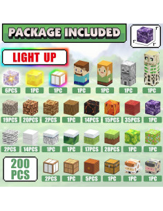 Juego de Bloques Magnéticos AIDYVOI 200PCS con Luz 3D 2