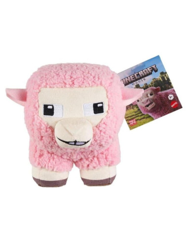 Peluche Minecraft Oveja Rosa 20 cm Mattel - Muñeca Suave