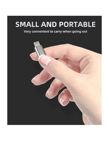 Adaptador USB C a Lightning HOYULLI 3 paquetes MFi