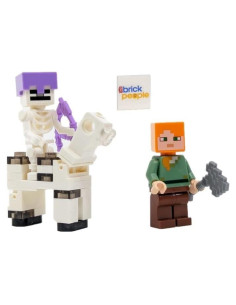 LEGO Minecraft Alex con Esqueleto y Caballo Esqueleto
