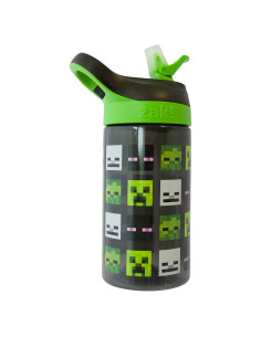 Botella de Agua Minecraft Atlantic 450ML Ecológica con Popote
