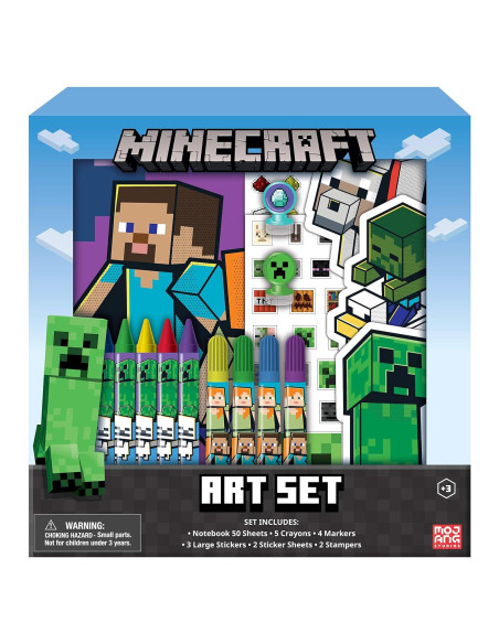 Juego de Arte Minecraft para Niños - 17 Piezas con Stickers
