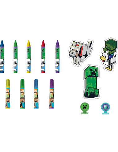 Juego de Arte Minecraft para Niños - 17 Piezas con Stickers