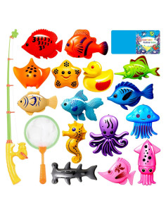 Juguete de Baño Educativo CozyBomB | Juego de Pesca 15 Peces