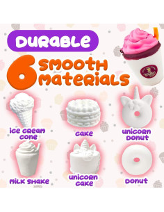 Kit de Pintura Squishies Insnug - 6 Piezas de Postre Jumbo 2