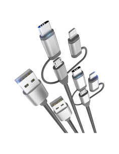 Adaptador de Carga 3 en 1 MICFLIP Lightning/Type-C/Micro USB