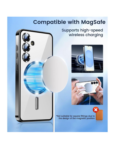 Funda Slim para Samsung Galaxy S25 con MagSafe y Protector de Lente