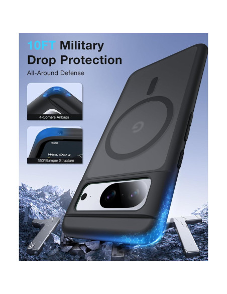 Funda Magnética Google Pixel 8 FNDMIL Antideslizante Negra Funda Magnética Google Pixel 8 FNDMIL Antideslizante Negra