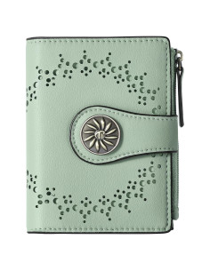 Billetera Bifold para Mujeres Tipmile Verde con Bloqueo RFID