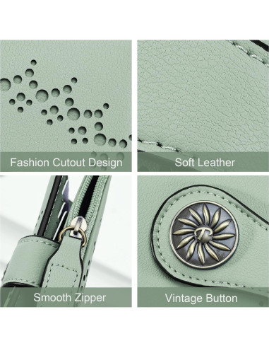 Billetera Bifold para Mujeres Tipmile Verde con Bloqueo RFID