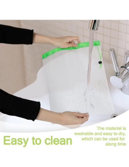 12 Bolsas Reutilizables MAQIHAN de Malla para Verduras y Frutas