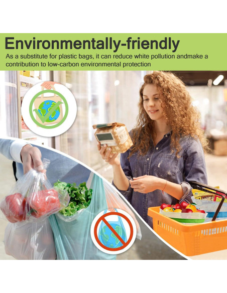 12 Bolsas Reutilizables MAQIHAN de Malla para Verduras y Frutas