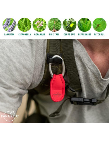 Clip Repelente de Insectos PARA'KITO Gris - Aceites Naturales