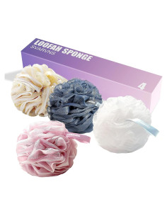 Esponjas de Lufa Svarvns - Paquete de 4 Grandes 75g - Exfoliación Suave