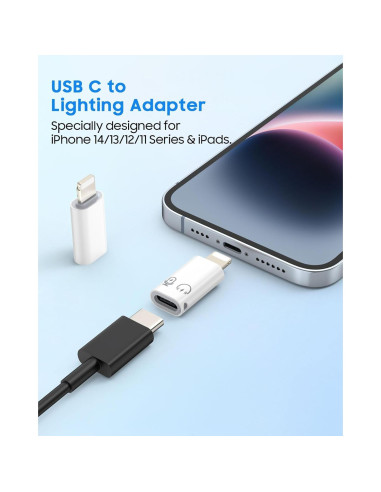 Adaptador MoKo USB C a Lightning para iPhone y iPad
