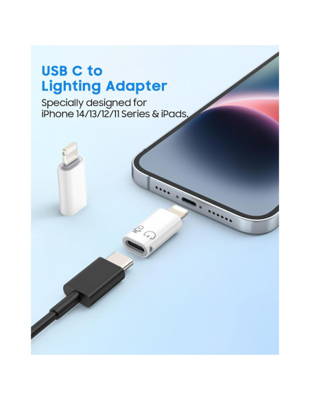 Adaptador MoKo USB C a Lightning para iPhone y iPad