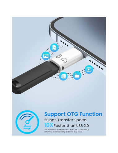 Adaptador MoKo USB C a Lightning para iPhone y iPad