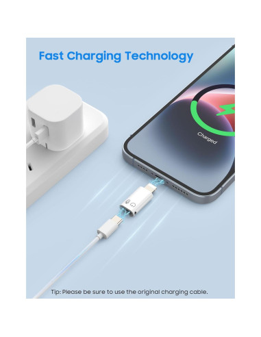 Adaptador MoKo USB C a Lightning para iPhone y iPad
