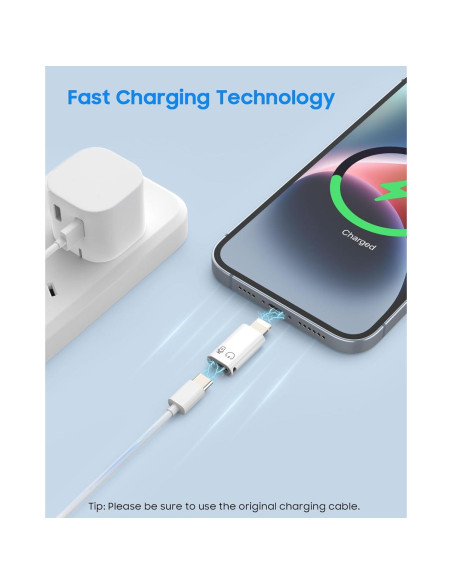 Adaptador MoKo USB C a Lightning para iPhone y iPad