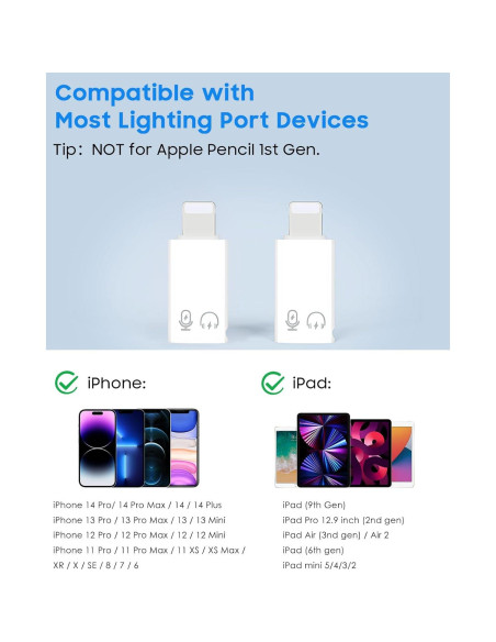 Adaptador MoKo USB C a Lightning para iPhone y iPad