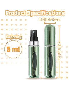 Botellas de Perfume Recargables de Viaje 5ml - 10 Piezas 2