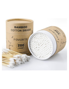 Hisopos de Algodón de Bambú FOVURTE 400 Piezas Orgánicos
