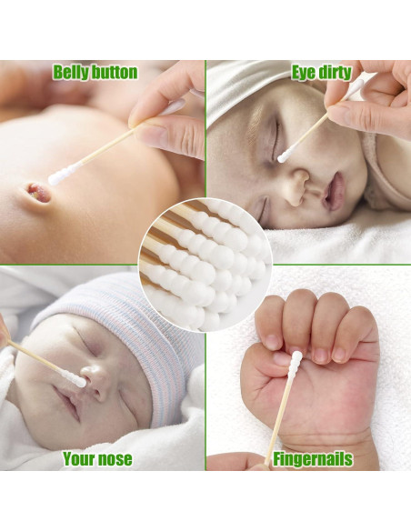 Hisopos de Algodón de Bambú FOVURTE 400 Piezas Orgánicos