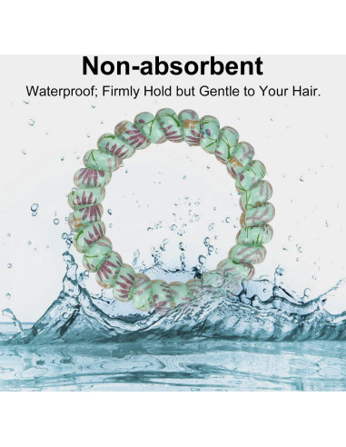 Lazos para Cabello en Espiral JessLab - 10 Piezas Colores Variados