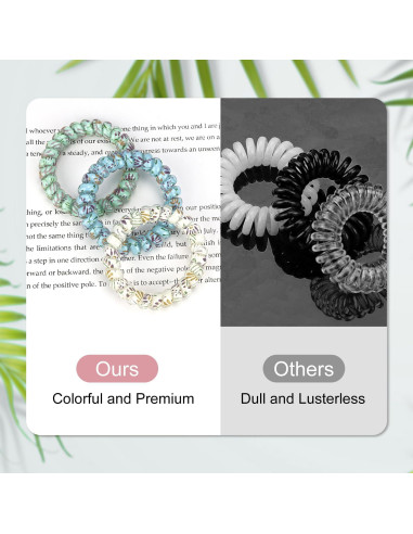 Lazos para Cabello en Espiral JessLab - 10 Piezas Colores Variados