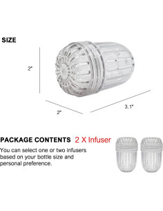 Infusores de Frutas Della Stella para Botellas Boca Ancha - 2 Piezas 2