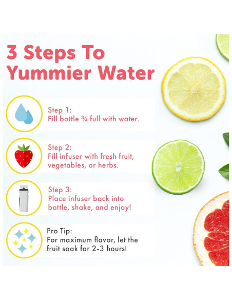 Botella de Agua Infusora de Frutas Brimma 0.91L a Prueba de Fugas