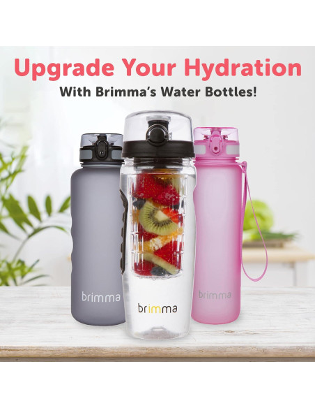 Botella de Agua Infusora de Frutas Brimma 0.91L a Prueba de Fugas