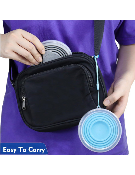 Tazas de Silicona Plegables Nanaborn 270ml para Camping - 2 Unidades