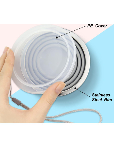 Tazas de Silicona Plegables Nanaborn 270ml para Camping - 2 Unidades