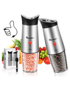 Juego de Molinillos Eléctricos de Sal y Pimienta Sjpzwcrl 200ml