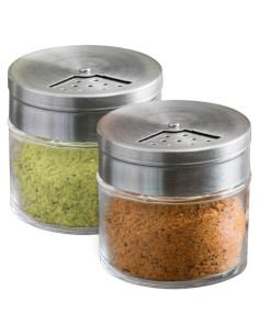 Tarros de Especias de Vidrio CUSINIUM 2-Pack 85g con Tapa Ajustable