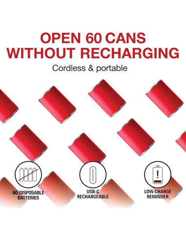 Abridor de Latas Eléctrico Proctor Silex 76505 Inalámbrico Rojo