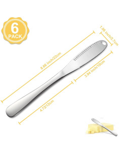 Set de 6 Cuchillos para Mantequilla Hunnycook 22 cm Acero Inoxidable 2