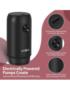 Bomba de Vino Eléctrica SUGOOL con 4 Tapones Reutilizables 2