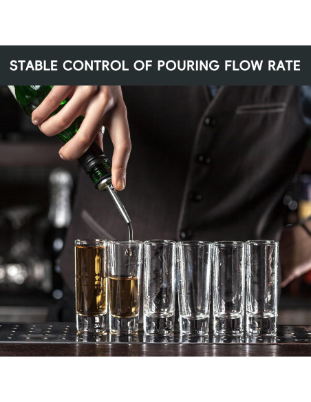 Vertedores de Licor AOZITA 12 Pack Acero Inoxidable 29.57ml