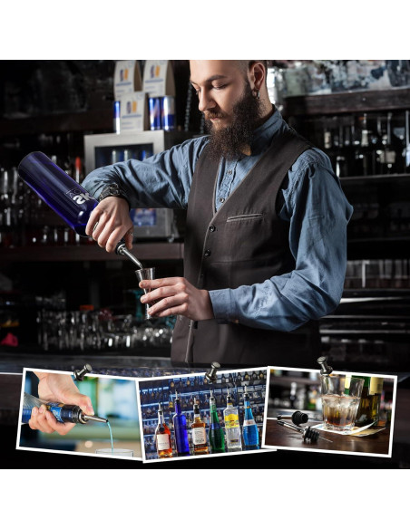 Vertedores de Licor AOZITA 12 Pack Acero Inoxidable 29.57ml