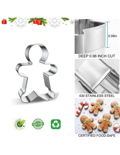 Juego de Cortadores de Galletas de Navidad YomiFamily - 6 Piezas 2