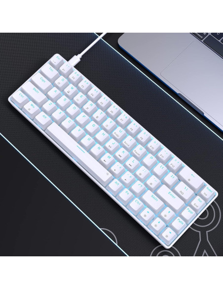 Teclado Mecánico DIERYA T68SE 68 Teclas Anti-Ghosting Blanco