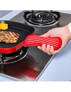 Cubiertas de Mango de Sartenes de Hierro Fundido Leadiy 2 Pcs 2