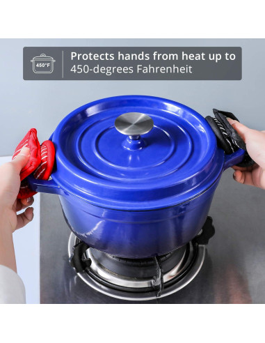 Cubiertas de Mango de Sartenes de Hierro Fundido Leadiy 2 Pcs