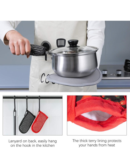 Cubiertas de Mango de Sartenes de Hierro Fundido Leadiy 2 Pcs