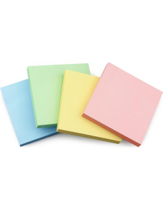 Notas Adhesivas 7.62x7.62 cm Lobo Oriental 4 Paquetes Pastel 2